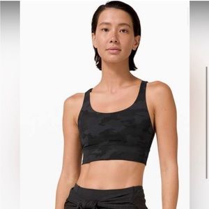 Lululemon Energy Longline Bra - Size 8 Heritage Deep Coal Camo, worn once